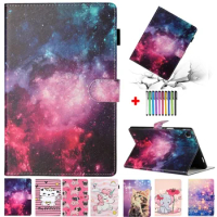 Tablet Shell For Samsung Tab A7 Case 10.4 SM-T500 T505 Protective Fashion Caqa For Galaxy Tab A7 Lite Case 8.7 Cartoon Cover+Pen