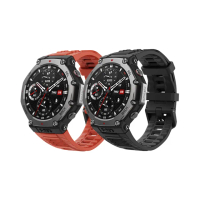 【Amazfit 華米】Amazfit T-Rex 3 48mm軍規運動智慧手錶(10ATM防水/戶外運動/登山/騎行/越野跑/健身)玄武黑
