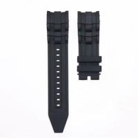 26mm Black Rubber Watch band Quality silicone band Replacement for Invicta Russian watch band for 24mm pin buckle