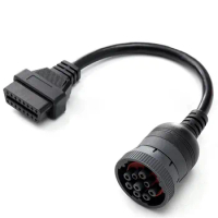 JX-LCLYL 1pc 16pin to J1939 9pin Deutsch Heavy Duty Car Truck OBD2 OBDII Cable