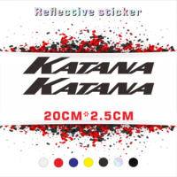 8Inch Reflective Sticker Decal Motorcycle Car Sticker Wheels Fairing Helmet Sticker Decal For 2023 KATANA