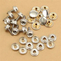 30Pcs Snap Fastener Stainless Canvas Screw Kit For Tent Boat Marine Awnings Outdoor Snap Fastener Self-tapping Screw Stud