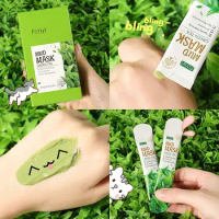 LAIKOU 5PCS Green Tea Face Cleansing Mask Mud Deep Cleaning Oil Control Moisturizing Shrink Pores Mud Mask Face Skin Care