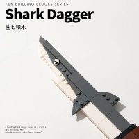 Shark Dagger Building Blocks Shark Knife Compatible with Children's Educational Assembly Toys, Inter