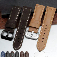 สายนาฬิกาหนังแท้ เข้ากันได้กับ Panerai, Fossil, Citizen 20mm, 22mm, 24mm, 26mm, สากลสำหรับผู้ชาย สไต