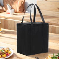 Portable Zipper Thermal Lunch Bag Camping Cooler Foods Box Large Capacity Insulated Thermal Cooler Bag Drink Storage Chilled Bag