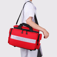 Beg Trauma Perubatan Merah Nilon L48cm x W31cm x H31cm