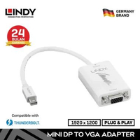LINDY Mini DisplayPort to VGA Adapter Converter Thunderbolt