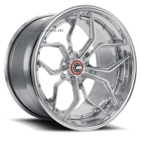 for GVICHN Brand 2 piece polished forged alloy rims custom car wheels 18 19 20 21 22 23 24 26 inch 5x112
