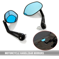 2Pcs For YAMAHA XMAX 300 CNC Motorcycle Bar End Black Rearview Side Mirrors Stainless Steel Rearview Side Mirrors Mirror