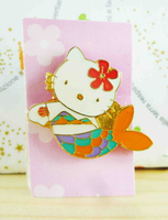 【震撼精品百貨】Hello Kitty 凱蒂貓 KITTY造型徽章-美人魚 震撼日式精品百貨