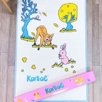Kareal Nệm Lót Hình Kareal 60x90cm Cho Bé Sơ Sinh Chất Liệu Cao Su Tự Nhiên Thoáng Khí Chống Thấm Nh
