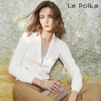 【Le Polka】都會個性針織西裝外套-女