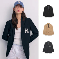 【MLB】西裝外套 羊毛西外 OVERSIZE MONOGRAM系列(3AJKM0134/3AJKV0141-三款任選)