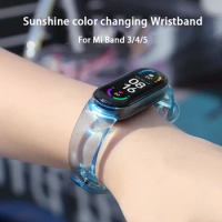 Discoloration in the sun Silicone Wrist strap for Xiaomi Mi Band 3 4 5 Smart Watch Bands Replacement Bracelet Strap Accessories