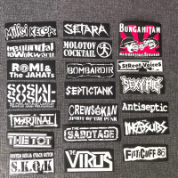 Stiker pack 20 band anarcho punk street (marjinal, romi and the jahats, si bunga hitam, bombardir, t