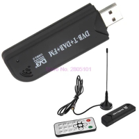 by DHL or EMS 50 pieces USB 2.0 DVB-T Digital TV Receiver HDTV Tuner Dongle Stick Antenna IR Remote