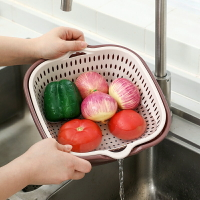 饅頭筐野餐瀝水籃籃裝籃放饃洗菜盛饃筐收納筐水果塑料家用帶蓋