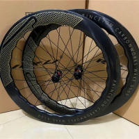 700C 65mm Depth Prin ceton Road Bicycle Wheelset U Shape Carbon Fiber Disc Brake Clincher Wheels UD Glossy ruedas 700c carretera