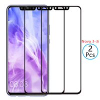 2PCS Safety Tempered Glass for Huawei Nova 3 3i Full Cover Screen Protector for nova 3i 3 Huawey Protective Glass Film