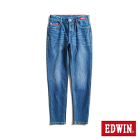 EDWIN 東京紅360°迦績彈力機能錐形牛仔褲-女-拔淺藍