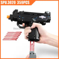 359pcs Military Uzi Assault Rifle Guns Army Weapon Boy Building Blocks Toy Brick