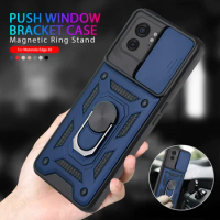 Shockproof armor Case For Motorola Edge 40 Push Window Lens Protect Ring Back Cover For Motorola Edge 40 Magnetic Protect Coque