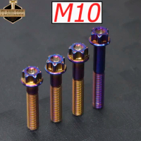 FLAWLESSTI M10X25-70 mm 1.5 Pitch Gr5 Titanium Bolts Brake Caliper Exhaust Pipe Bolt For Brembo M50 M4.34 1098 GP4 484 M40