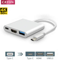 Usb c to Hd Converter Adapter Type c to HDMI-compatible/USB 3.0/Type C Adapter Type-C Aluminum For MacBook Pro/Air/Huawei Mate
