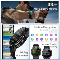 Mega Sale 【Cod】Aolon Tetra R4 Smartwatch Amoled Aod Cover Lock Compass Bluetooth Call Smart Watch 1.