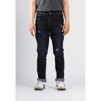 3Second Men's Long Denim Pants Slim Fit Ripped Jeans Daniel HP-090225