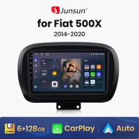 Junsun V1 pro AI Voice 2 din Android Auto Radio for Fiat 500X 2014 - 2020 Car Radio Multimedia GPS Track Carplay 2din dvd