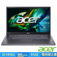 Acer 宏碁 Aspire 5 A517-58M-393F 17.3吋筆電(i3-1315U/16GB/512GB/Win11)