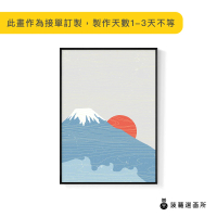 【菠蘿選畫所】日出的富士山-30x40cm(臥房掛畫/廚房裝飾/餐廳掛畫/複製畫/民宿/空間)
