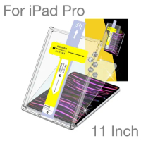 For iPad Pro 11 Inch 3th 4th 5th 6th 2022 2021 2020 2018 Tempered Glass Screen Protector Easy Install Auto-Dust Removal Kit