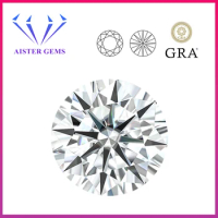 100% Real Moissanite Stone with Certificate D Color 0.1-12.0ct Lab Diamonds Loose Gemstones Pass Tester with GRA Report