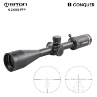 RITON 6-24x50 FFP Hunting Scope First Focal Plane Riflescopes Tactical Glass Etched Reticle Optical Sights Airgun Scope