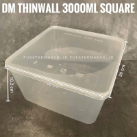 DM 3000ML Square Kotak Food Container Takeaway Makan Makanan Thinwall