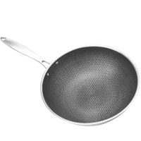 Deep Frying Pan Wok Cookware Accessories Baking Woks for Electric Stove Kitchen Home Utensil Work
