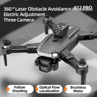 In Stock A12 Pro Drone 8K HD Camera Quadcopter 360 Obstacle Avoidance Brushless Motor Foldable RC Dr