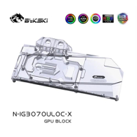 Bykski 3070 GPU Block For Colorful iGame RTX3070 Advanced OC , Video Card Water Cooling / Full Cover Radiator , N-IG3070ULOC-X