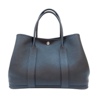 【二手名牌BRAND OFF】HERMES 愛馬仕 黑色 Negonda牛皮 Garden Party 36 手提包 Y刻