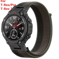Nylon Loop Strap For Huami Amazfit T-REX Smart Watch Band Women Men Bracelet For Amazfit T-Rex Pro T-Rex 2 Wristband Correa