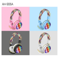 Wireless Headphones with Microphone Color Stereo Music Helmet Earpiece Player Foldable Plug-in TF Card Headset Bluetooth Headset