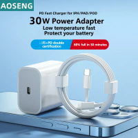 Fast Charger for iPhone 30W PD Original Type C Fast Charging Charger Adapter With USB Type C to Ligh