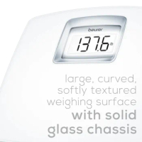 Beurer PS25 Personal Bathroom Scale, Smart &amp; Accurate Body Weight Control, XL Scale with Illuminated LCD Display, High Precision