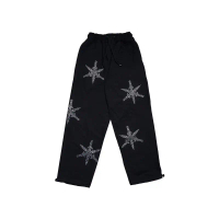 Ready Dirty Business - Sword Baggy Pants Rhinestone Pants Heavyweight Black