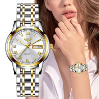 LIGE Fashion Women Watches Ladies Top Brand Luxury Stainless Steel Calendar Quartz Watch Women Waterproof Bracelet Watch Relogio
