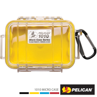美國 PELICAN 1010 Micro Case 微型防水氣密箱-透明(黃)