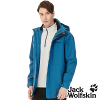 【Jack Wolfskin 飛狼】男 Sympatex 防風防水透氣外套 單件式『蔚藍』